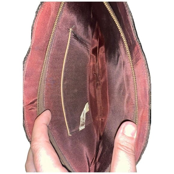 Vintage 1940s/1950s Brown Ador Bag Genuine Cord Clutch - Picture 4 of 5